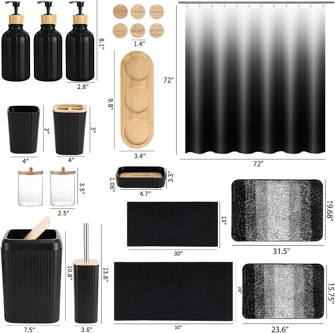 34PCS Bathroom Accessories Set - Image 8