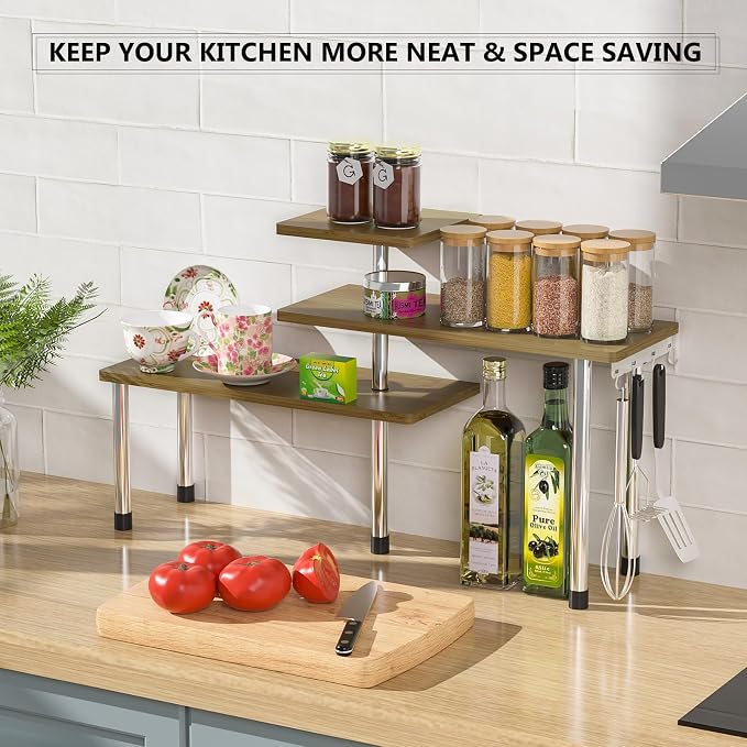 ZHWS Kitchen Corner Shelf Countertop Organizer - Image 7