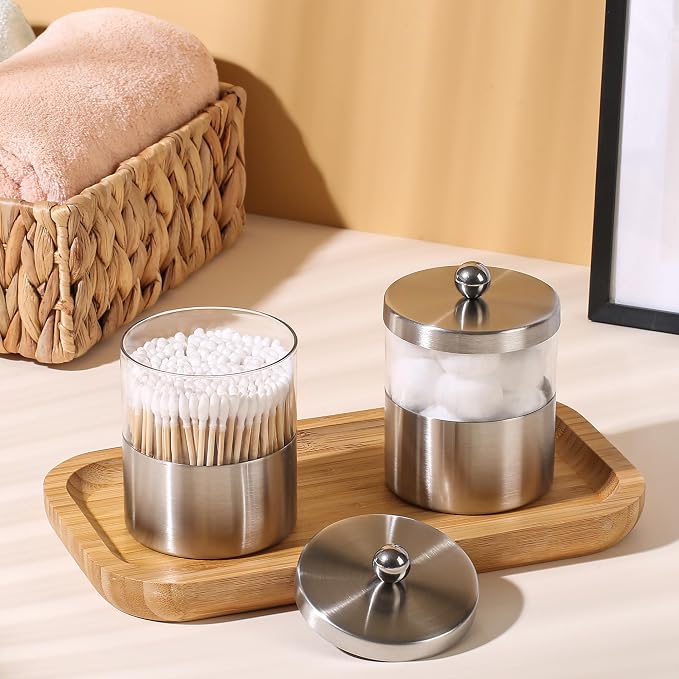 Gaussra Apothecary Jars, Qtip Holder - Image 2