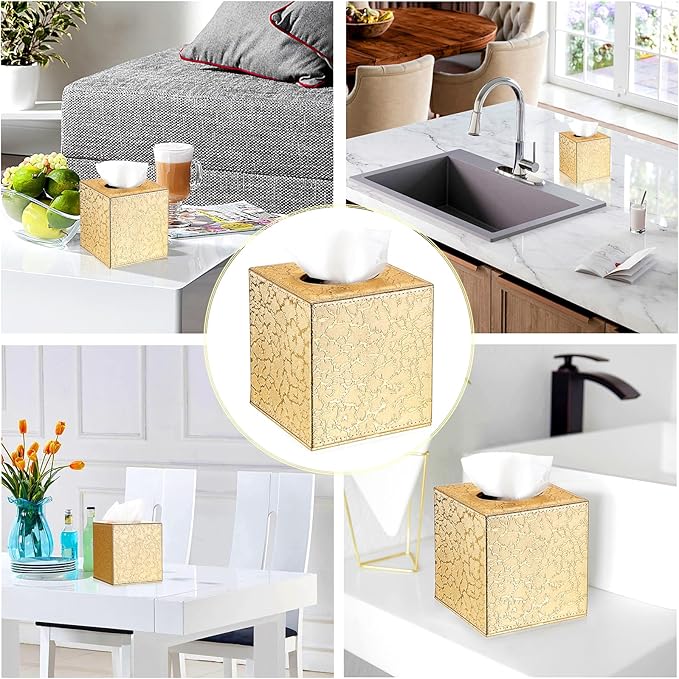 Sumnacon Square Leather Tissue Box Cover - Image 6