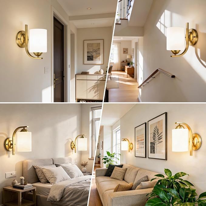 2-Pack Wall Sconces for Bedroom and Bathroom, Modern Vanity Wall Lamps for - Image 9