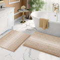 BSICPRO Bathroom Rugs and Mats Sets, 2 Piece Thick Absorbent Chenille Bath Mat by BSICPRO