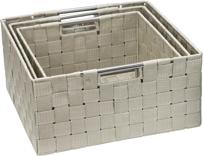 Sorbus Storage Box Woven Basket Bin Container Tote Cube Organizer Set Stackable - Image 6