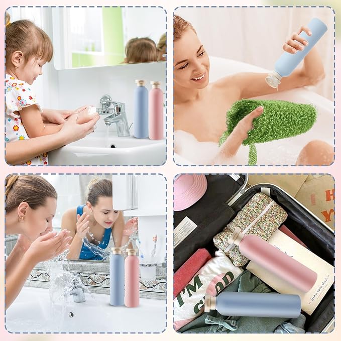2-Pack Squeeze Bottles, 260ml Plastic Refillable Travel Containers - Image 5