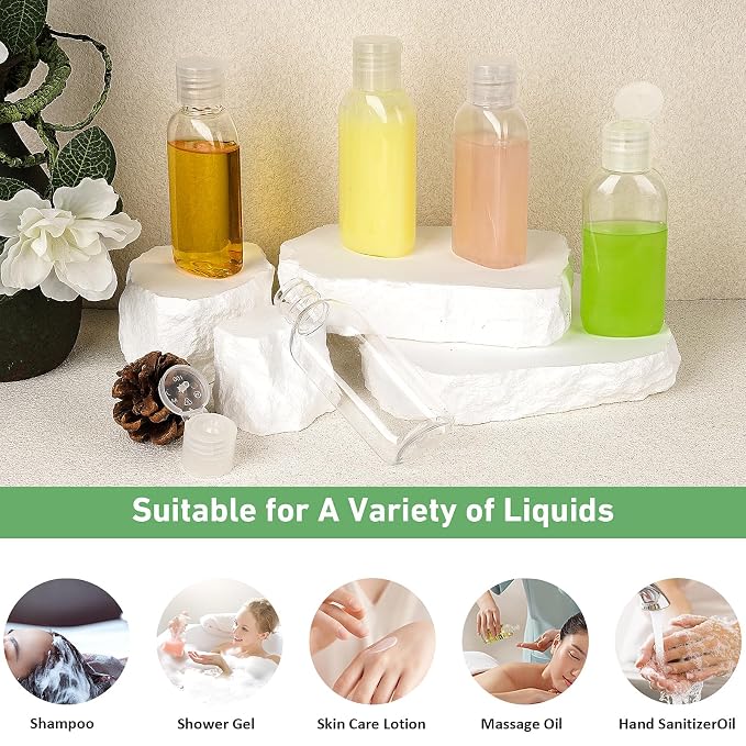 Travel Bottles for Toiletries 5 Pack 2oz TSA Approved Squeezable Travel Size - Image 6