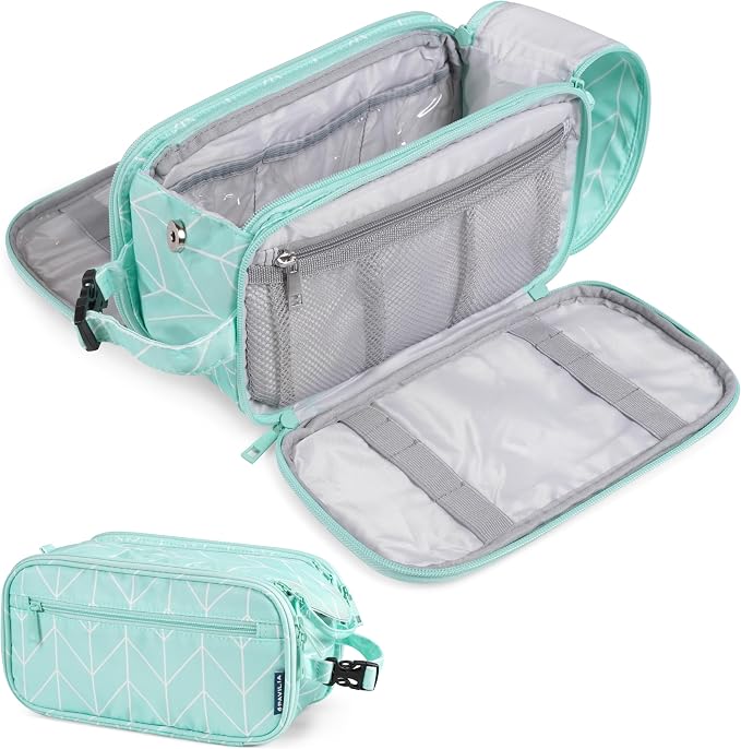PAVILIA Toiletry Bag for Men Women, Mens Travel Bag Toiletries Organizer Case by PAVILIA