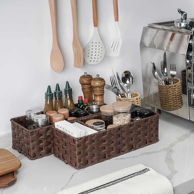GRANNY SAYS Bathroom Baskets for Organizing, Wicker Baskets for Shelves - Image 4