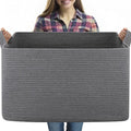 95L Extra Large Blanket Basket, Nursery Blanket Storage by OIASKET
