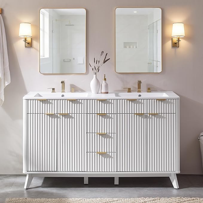 T4TREAM 60" Fluted Bathroom Vanity - Image 3