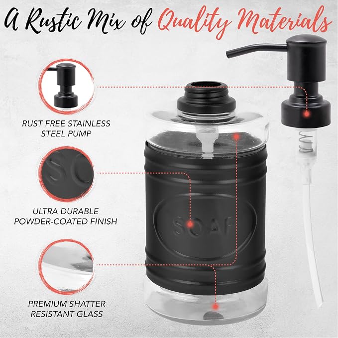 Autumn Alley Farmhouse Matte Black Bathroom Accessories Set - Image 8
