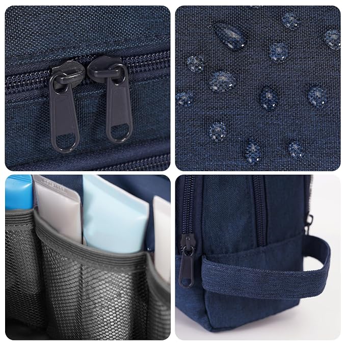 Toiletry Bag for Men Hanging Dopp Kit Water Resistant Shaving Bag Small - Image 4
