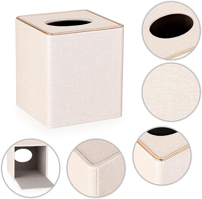Sumnacon Square Linen Tissue Box Cover - Image 4
