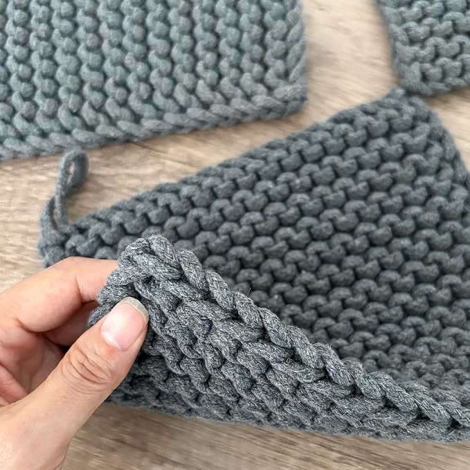 Eiyye Thick Crocheted Pot Holders, Handmade Hot Pads Crocheted Trivets - Image 5