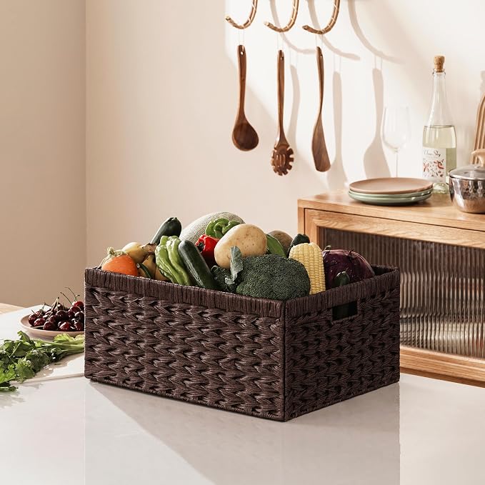 UBBCARE Storage Baskets with Label, Wicker Pantry Baskets - Image 6