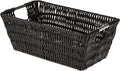 Whitmor 6500-2712-BLK Rattique Small Shelf Black Tote Basket by Whitmor