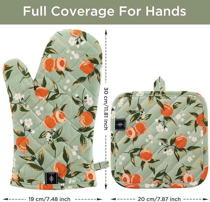 Oven Gloves Heat Resistant Potholder Set Oven Gloves - Image 2