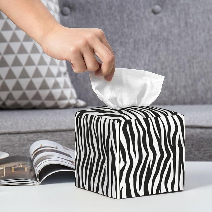Zebra Stripes Tissue Box Cover Square - Image 6