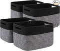 4 Pack Storage Baskets for Organizing, Woven Baskets for Shelves by SIXDOVE