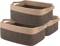 OIAHOMY 3 Pack Storage Baskets for Organizing, Woven Cotton Rope Basket for by MasterofSpaceOptimization