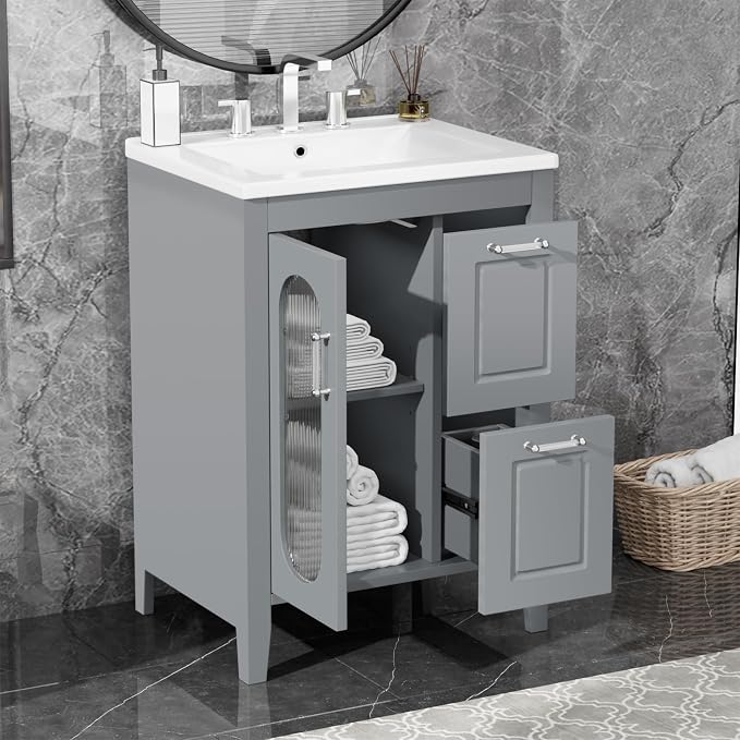 Harper & Bright Designs 24" Bathroom Vanity - Image 3