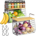 Magnetic Shelf for Fridge with Wood Lid, Fruit Potato and Onion Storage Bins by Ofiray-home