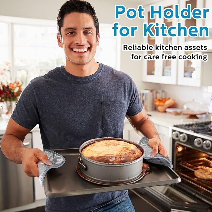 Zhehao 24 Pcs Pot Holders for Kitchen Hot Pads Heat Resistant Cotton Quilted - Image 5
