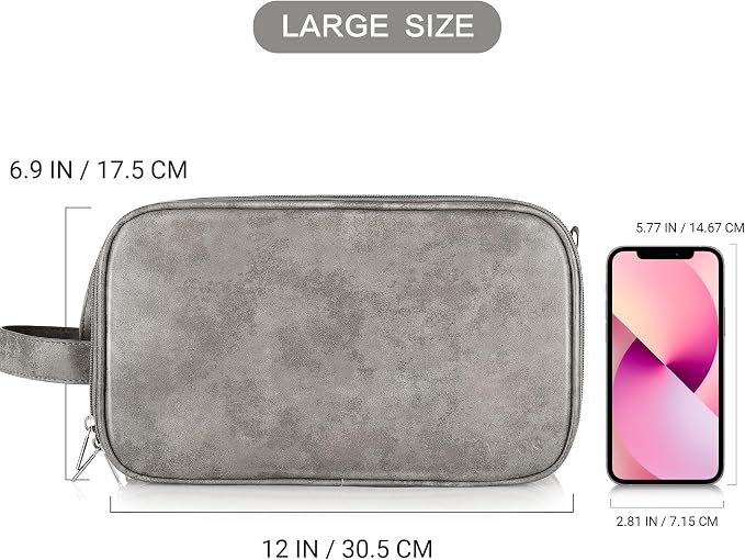 Elviros Toiletry Bag for Men, Large Travel Shaving Dopp Kit Water-resistant - Image 6