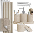 Clara Clark Beige Bathroom Set by ClaraClark