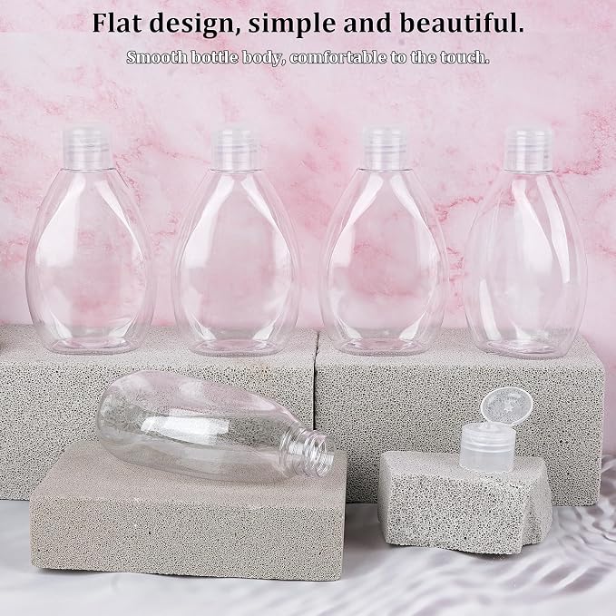 Travel Shampoo and Conditioner Bottles 6.9oz 5 Pack Leak Proof Plastic Squeeze - Image 5