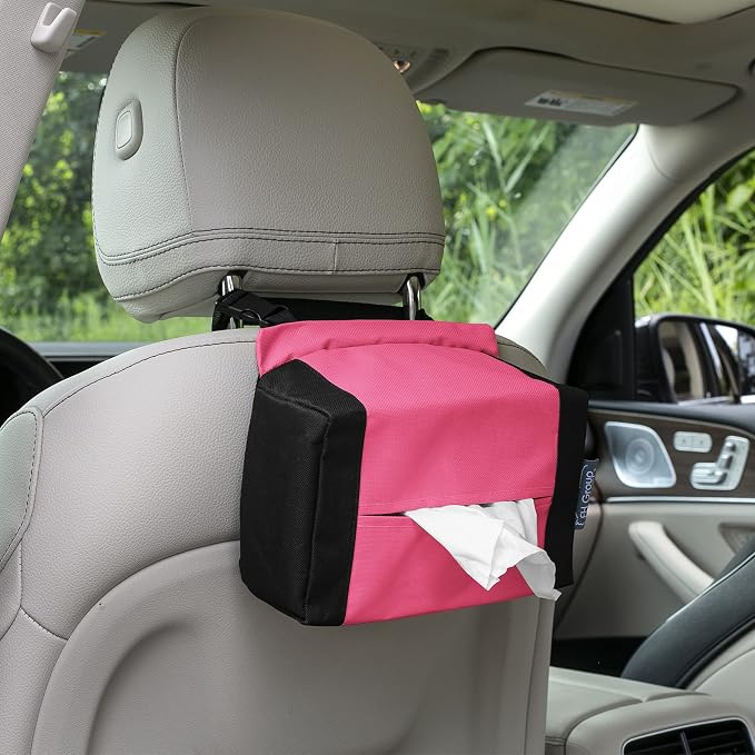 FH Group E-Z Travel Napkin Tissue Dispenser Holder fits Most Cars, and Vans Pink - Image 3