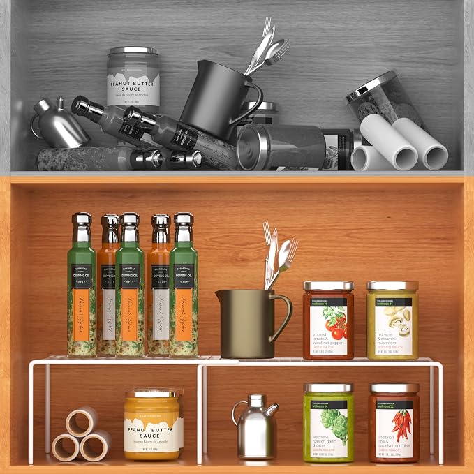 iPEGTOP Freezer Cabinet Storage Shelf Set of 4, 8 Pieces Expandable Metal - Image 9