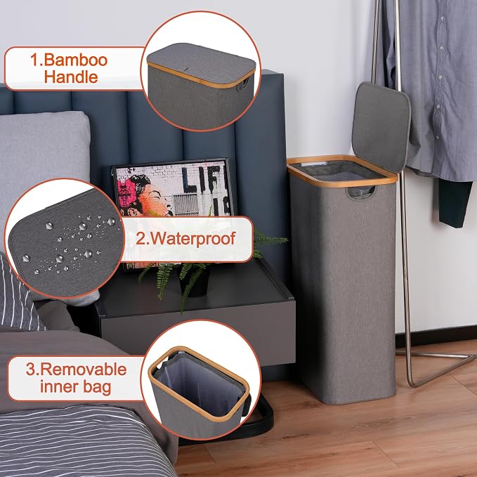 efluky Slim Laundry Basket - Image 4