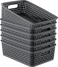 6 Pack Plastic Storage Baskets, Small Baskets by FUCDTEFC