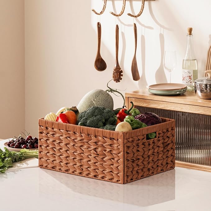 UBBCARE Storage Baskets with Label, Wicker Pantry Baskets - Image 6
