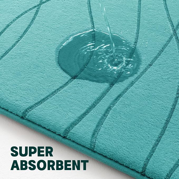 YIHOUSE Memory Foam Bathroom Rug Sets 5 Piece, Ultra Absorbent Bath Mat - Image 4