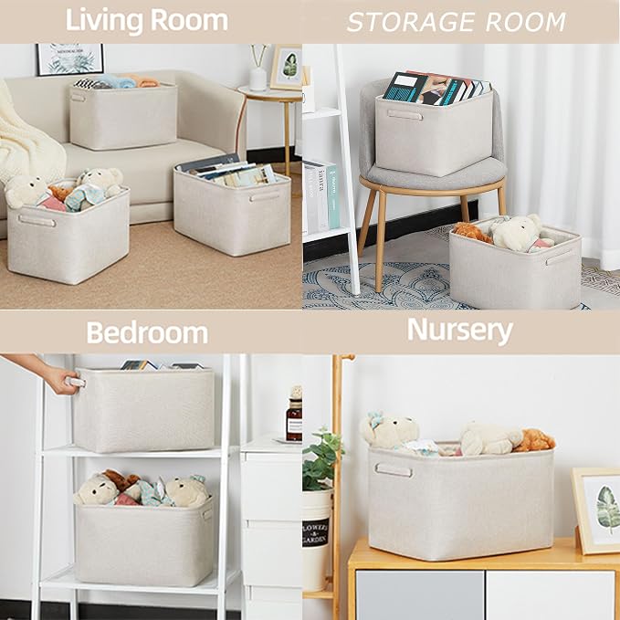 HNZIGE Large Fabric Storage Baskets - Image 3