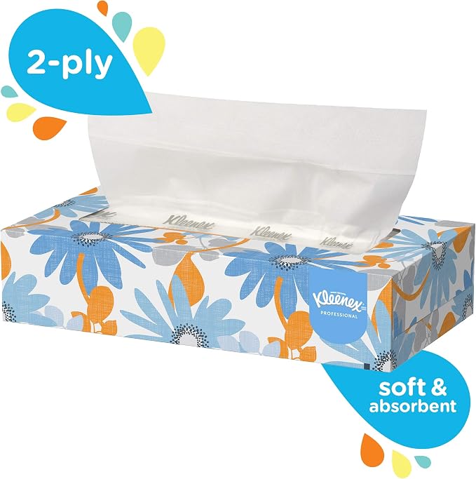 Kleenex Professional Facial Tissue, Flat Boxed Format, Designed - Image 4