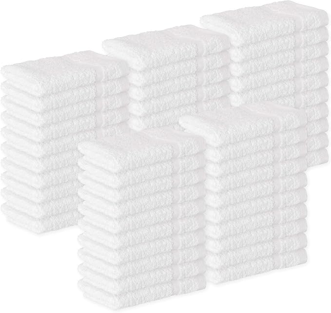 GREEN LIFESTYLE Bulk Washcloths 12x12 50 Pack by GreenLifeStyle