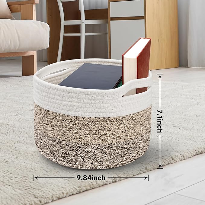 Small Rope Baskets for Storage, Baskets for Gifts Empty, Cute Round Woven Basket - Image 2
