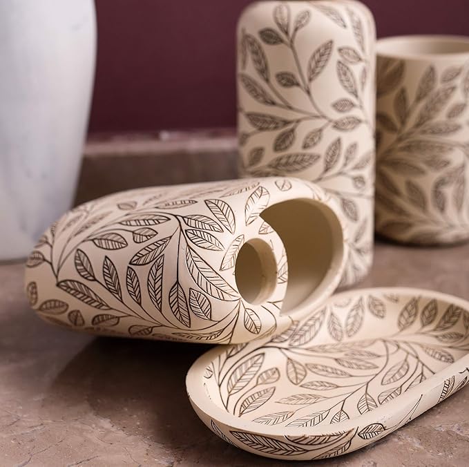 Hymmah Bathroom Accessories Set, Toothbrush Holder, Farmhouse Bathroom Decor - Image 5