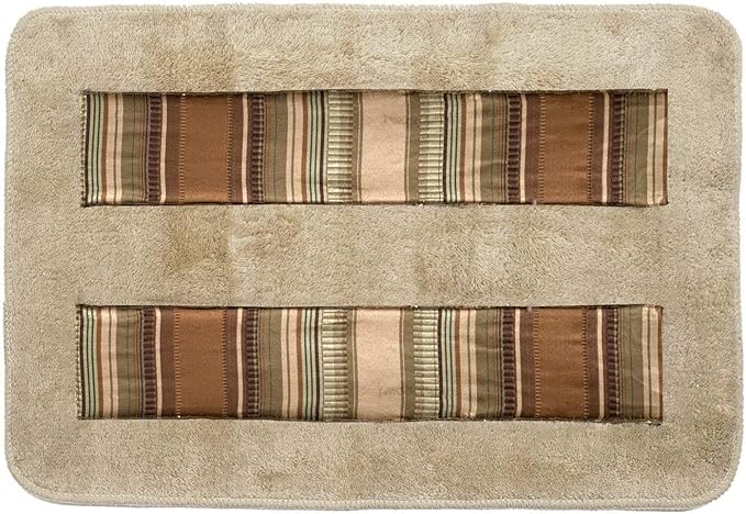 Zahari Home Contempo Modern Bathroom Rug Classic Luxury Bath Rug Contemporary by ZahariHome