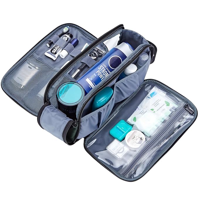 ZEEMO Travel Toiletry Bag for Men, Medium Water-Resistant Double-Sided - Image 3