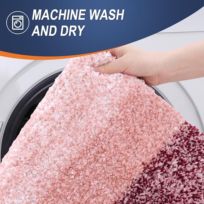 OLANLY Bathroom Rugs Sets 3 Piece, Soft Absorbent Microfiber Bath Mats and - Image 7