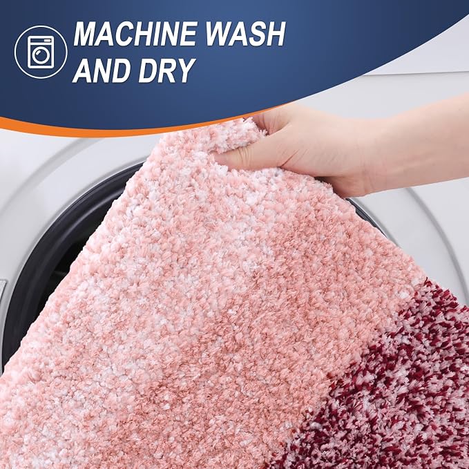 OLANLY Bathroom Rug Set 2 Piece, Soft Absorbent Microfiber Bath Mats and - Image 7