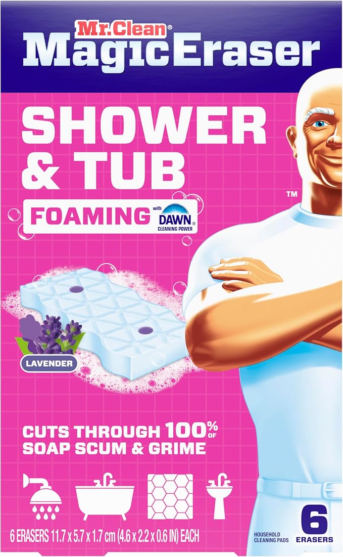 Mr. Clean Magic Eraser Sponge, Tub Cleaner, Soap Scum Remover, Bathroom - Image 12