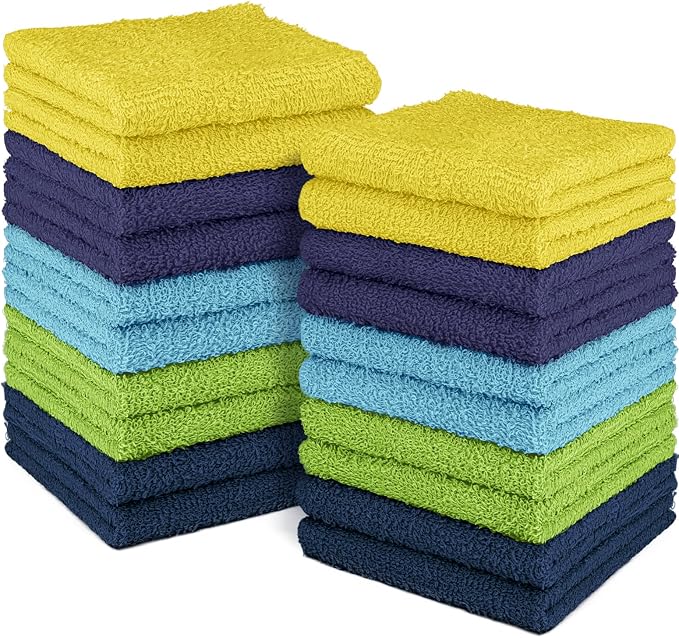 DecorRack 20 Pack 100% Cotton Wash Cloth, Luxurious Soft, 12 x 12 inch Ultra - Image 8