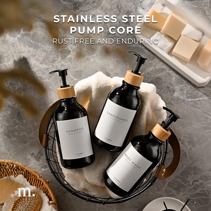 MaisoNovo Refillable Shampoo and Conditioner Bottles - Image 4