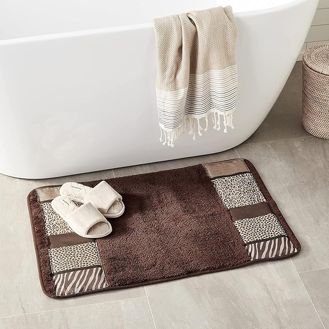 Zahari Home Safari Stripes Animal Bathroom Rug Classic Luxury Leopard Cheetah - Image 2