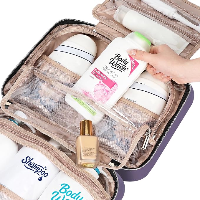 NISHEL Travel Toiletry Bag for women, Portable Hanging Organizer for - Image 6