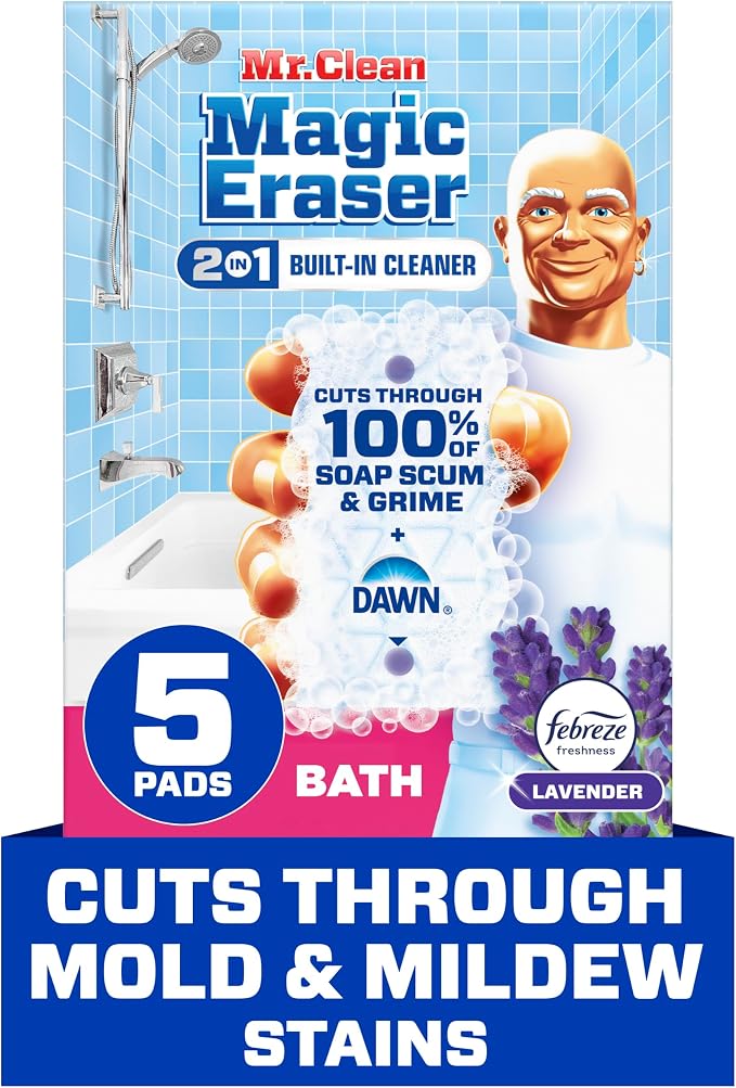 Mr. Clean Magic Eraser Sponge, Bathroom Cleaner, Shower Cleaner, Tub Cleaner by MrClean